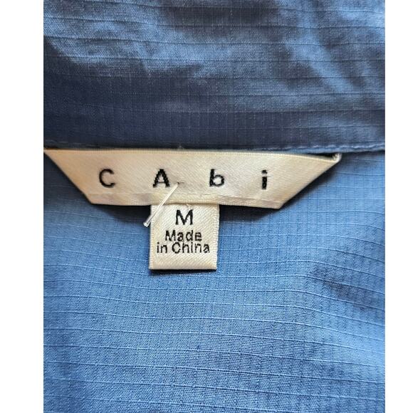 Cabi Full Zip Cargo Utility Jacket Women Size M Blue Roll Up Sleeves Lightweight - Picture 5 of 6